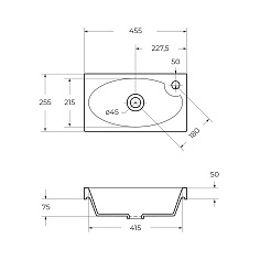 BelBagno Мебель для ванной Pietra mini 46 R Stone, BTN – фотография-6