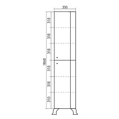 Mixline Пенал для ванной Людвиг 35 R – фотография-3