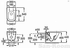 Roca Комплект: инсталляция Geberit Duofix Delta 3 в 1 с кнопкой хром + унитаз Roca Gap с микролифтом + шумоизоляция – фотография-8