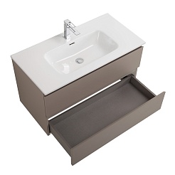 BelBagno Тумба под раковину Kraft 100 подвесная Бежевый матовый – фотография-7