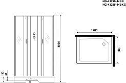 Niagara Душевая кабина Classic NG-43295-14QBK – фотография-15