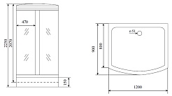 Timo Душевая кабина Lux T-7715 Р – фотография-2