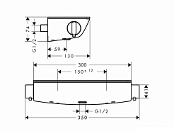 Hansgrohe Термостат Ecostat Select 13161000 для душа – фотография-2