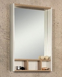 Акватон Зеркало "Йорк 60" белый/дуб сонома – фотография-1