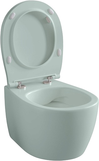 Allen Brau Унитаз подвесной Fantasy 4.11004.MT мятный с крышкой 4.11005.MT – фотография-22