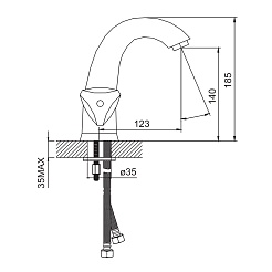 Iddis Смеситель для раковины PRAKTIC 19004B1 – фотография-7