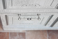 Sanflor Тумба с раковиной Адель 100 белая, патина серебро – фотография-6