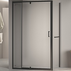 RGW Душевой уголок Passage PA-078-1B (PA-008B + Z-060-2B) 90x90 профиль черный стекло прозрачное – фотография-1