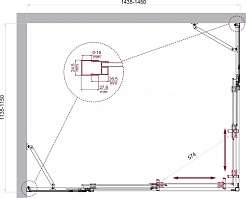 BelBagno Душевой уголок Luce 145/115 LUCE-AH-22-145/115-C-Cr профиль хром стекло прозрачное – фотография-6