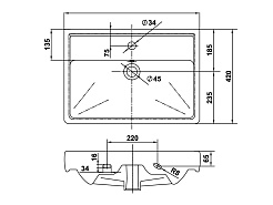 Керамин Умывальник мебельный Бергамо 60 – фотография-4