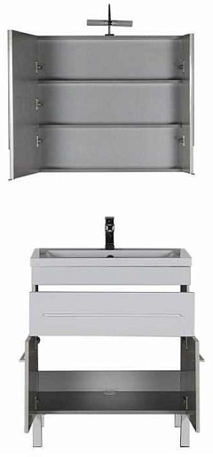 Aquanet Мебель для ванной Верона 75 белая напольная (231034) – картинка-9