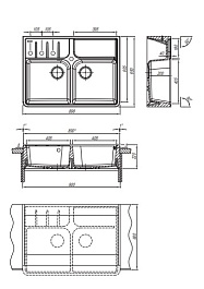 Florentina Мойка гранитная Вилладжио черный – фотография-2