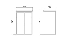 Velvex Тумба с раковиной Klaufs 50 белая/дерево – фотография-3
