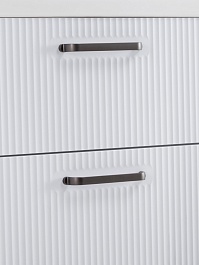 BelBagno Тумба с раковиной Due 60 подвесная Белый металлик ручки Матовый тёмный никель – фотография-4