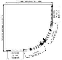 Aquatek Душевой уголок Ария 90x90 AQ ARI RO 09020CH профиль хром стекло прозрачное – фотография-13