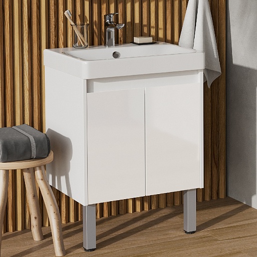 Акватон Тумба под раковину Сканди Doors 55 белая – картинка-7