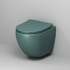 Grossman Унитаз подвесной Color GR-4455OLMS зеленый матовый – фотография-5