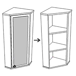 Corozo Зеркало-шкаф Флоренция 40 угловой – фотография-4
