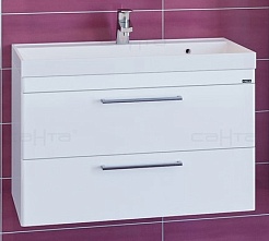 СанТа Тумба для умывальника Вегас 80, 2 ящика, подвесная – фотография-1