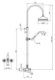 Webert Душевая система Ottocento OT721208010 золото – фотография-2