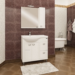 СанТа Тумба для умывальника Коралл 80 R – фотография-2