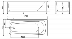 BelBagno Акриловая ванна BB102-170-70 – фотография-3