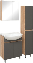 Runo Зеркальный шкаф Лада 60 дуб серый – фотография-3