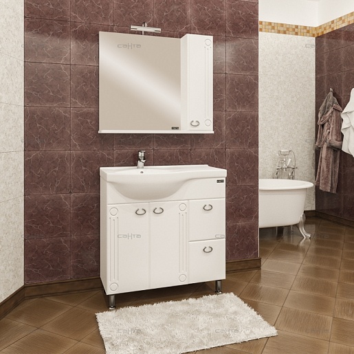 СанТа Тумба для умывальника Коралл 80 R – фотография-2