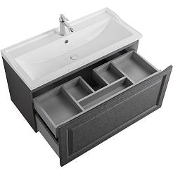 Cezares Тумба с раковиной Giubileo 100 подвесная титан – фотография-4