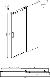 Ambassador Душевая дверь в нишу Benefit 160 19022205HBB – фотография-4