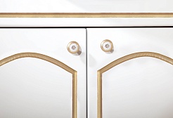 Бриклаер Мебель для ванной Лючия 100 белый глянец/золото – фотография-3