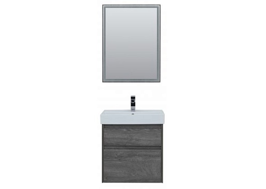 Aquanet Тумба с раковиной Nova Lite 60 2 ящика, дуб рошелье – фотография-4