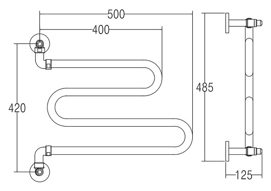 Margaroli Полотенцесушитель Vento 406GO – фотография-2