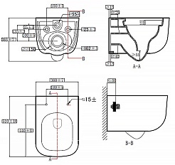 Azario Унитаз подвесной Campo AZ-1883WH безободковый белый – фотография-6