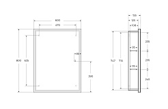 BelBagno Зеркало-шкаф SPC-GRT-600/800-1A-LED-TCH – фотография-12