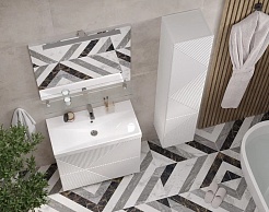 Velvex Тумба под раковину Edge 60.2Y белый глянец – фотография-2