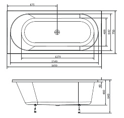 Alpen Акриловая ванна Astra B 165x75 – фотография-2