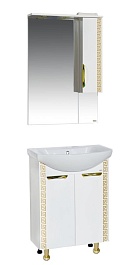 Misty Зеркало-шкаф Престиж 60 R белый/золотая патина – фотография-6