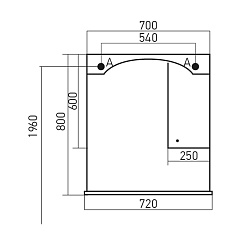 Mixline Мебель для ванной Крит 75 патина золото – фотография-4