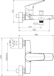 Cersanit Смеситель для ванны и душа Flavis 63035 – фотография-8