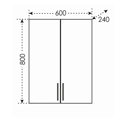 СанТа Шкаф подвесной Дублин 600*800 – фотография-2