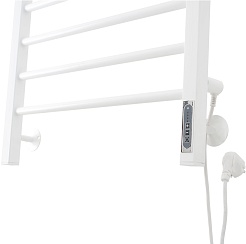 Domoterm Полотенцесушитель электрический Куба DMT П8 500x800 БЕЛ EK R белый – фотография-3