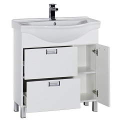 Aquanet Тумба с раковиной "Сити 80" белая (173128) – фотография-4