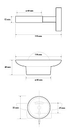 Bemeta Мыльница Dark 104108040 – фотография-2