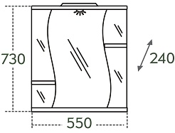 СанТа Зеркальный шкаф Лира 55 свет – фотография-7