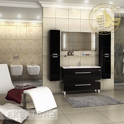 Акватон Тумба с раковиной "Мадрид 100 М-1" черная – фотография-8