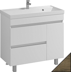 Водолей Мебель для ванной Best 90 дуб крымский коричневый – фотография-3