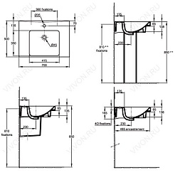 Jacob Delafon Тумба с раковиной Odeon Up 70 – фотография-2