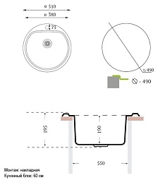 Florentina Мойка Глория 510 матовая – фотография-3
