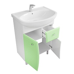 Merkana Мебель для ванной комнаты Роман 60 салатовая – фотография-2